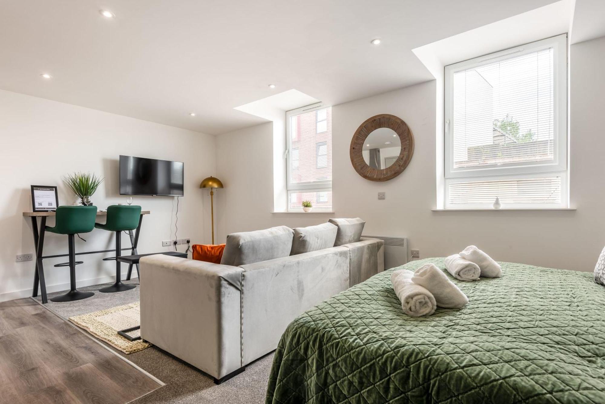 Contemporary 1 Bed Central Rotherham Studio Bagian luar foto